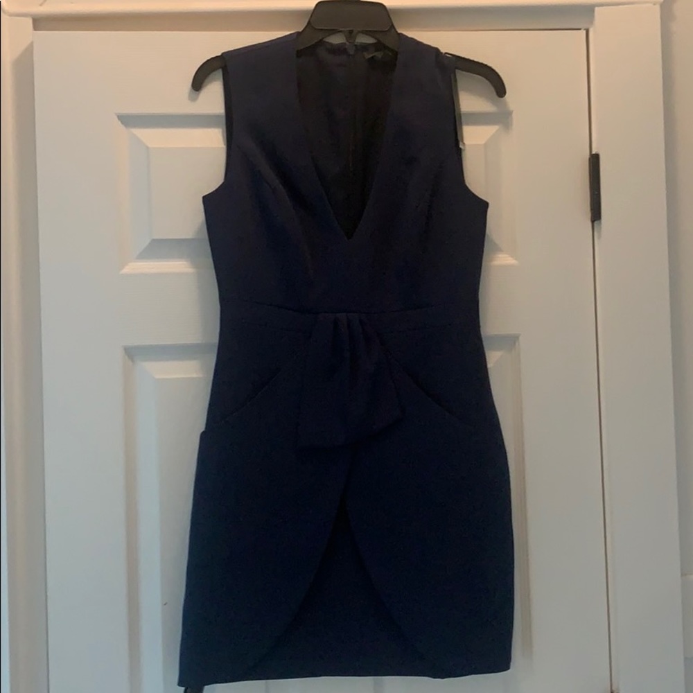 navy BCBG maxazria dress